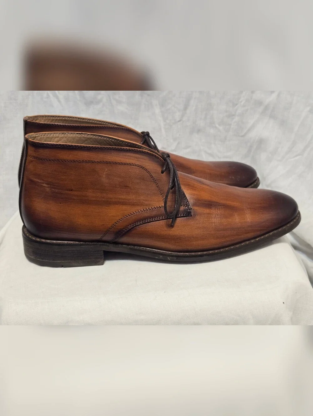La Milano Raymond Glen Leather Chukka Shoe/Cognac Mens 11 M /B51800 MSRP $80